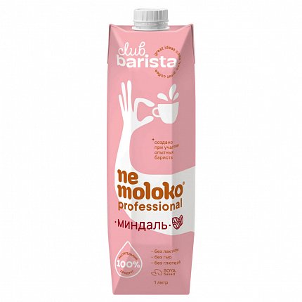 Напиток Nemoloko миндальный на соевой основе, 1л