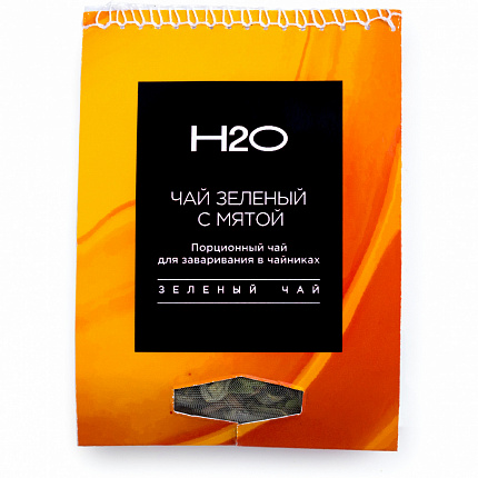 Чай H2O пакетированный на чайник Зеленый с мятой (12*5гр)